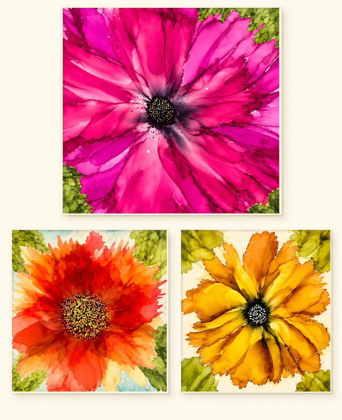 My 3 alcohol ink samples for class.png