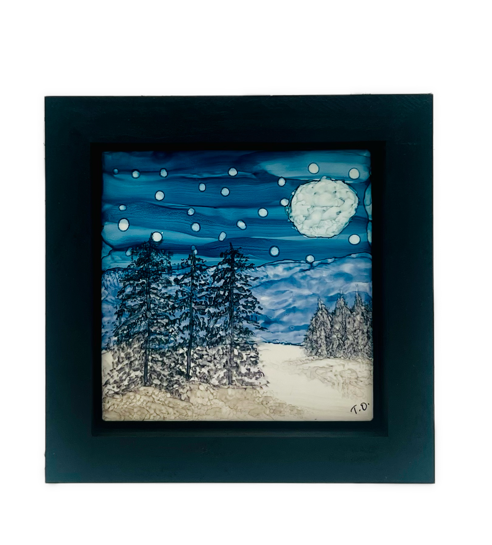 Snowy Night in Bend