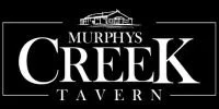 Murphys Creek Tavern logo with a house graphic on a black background.