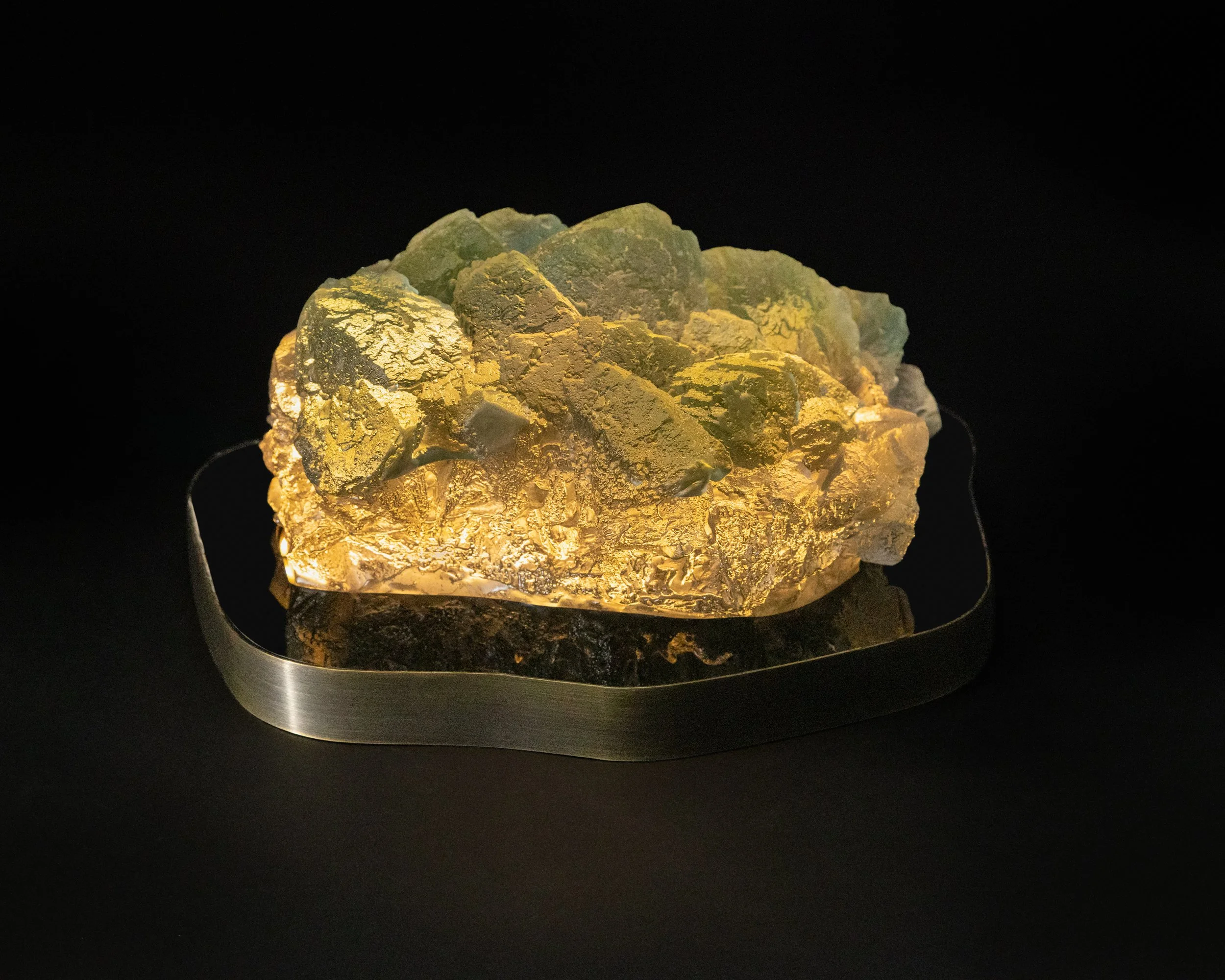 Trona in color. 9x6x4.5". Cast glass, acrylic, brass. 2026.