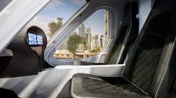 The automated aerial taxi will have a luxurious interior and space for two passengers.