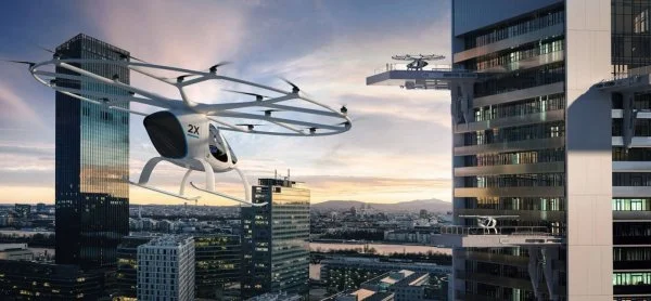 Platforms off the side of skyscrapers will act as charging stations.