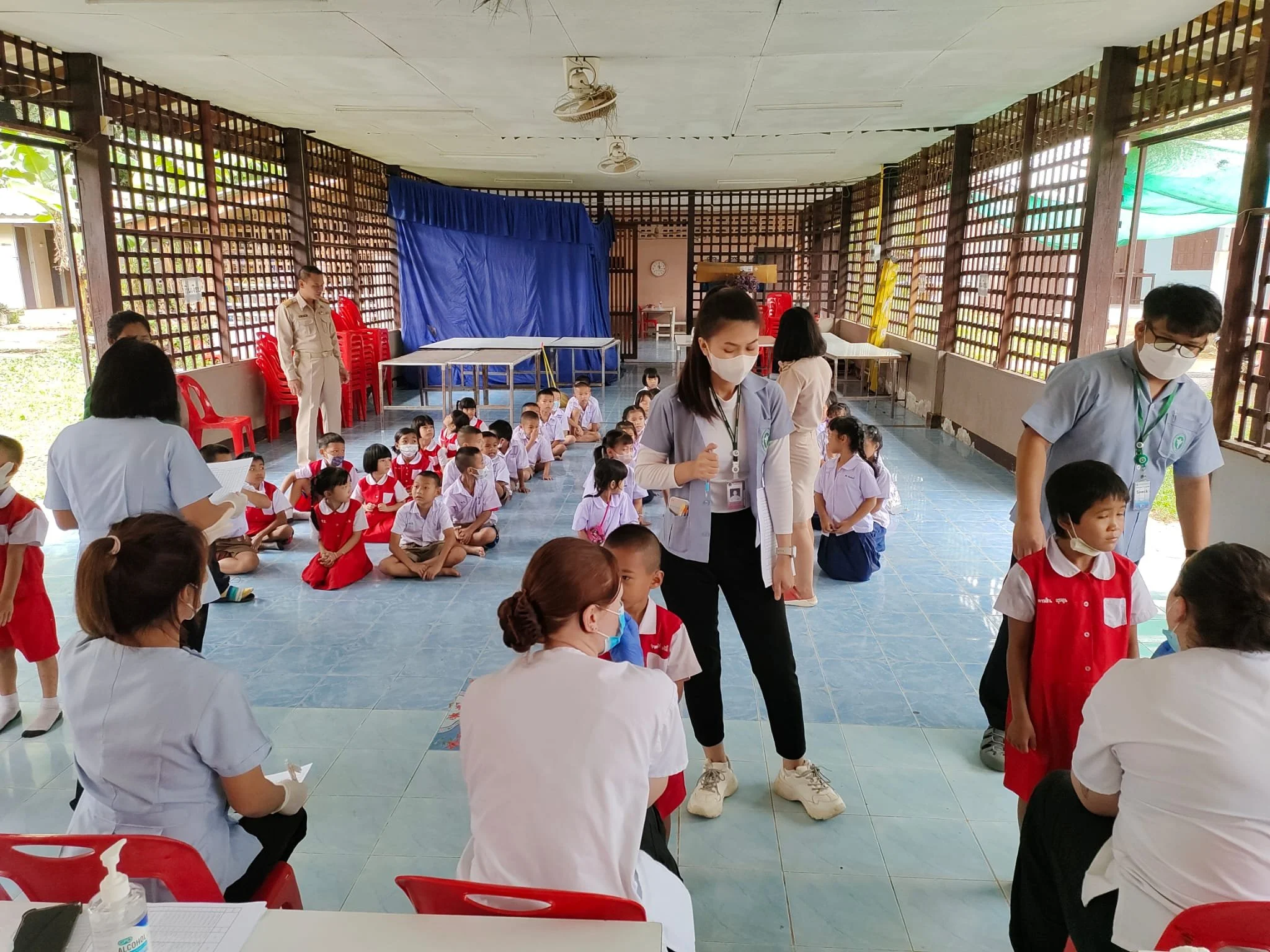 Group of students health promotion