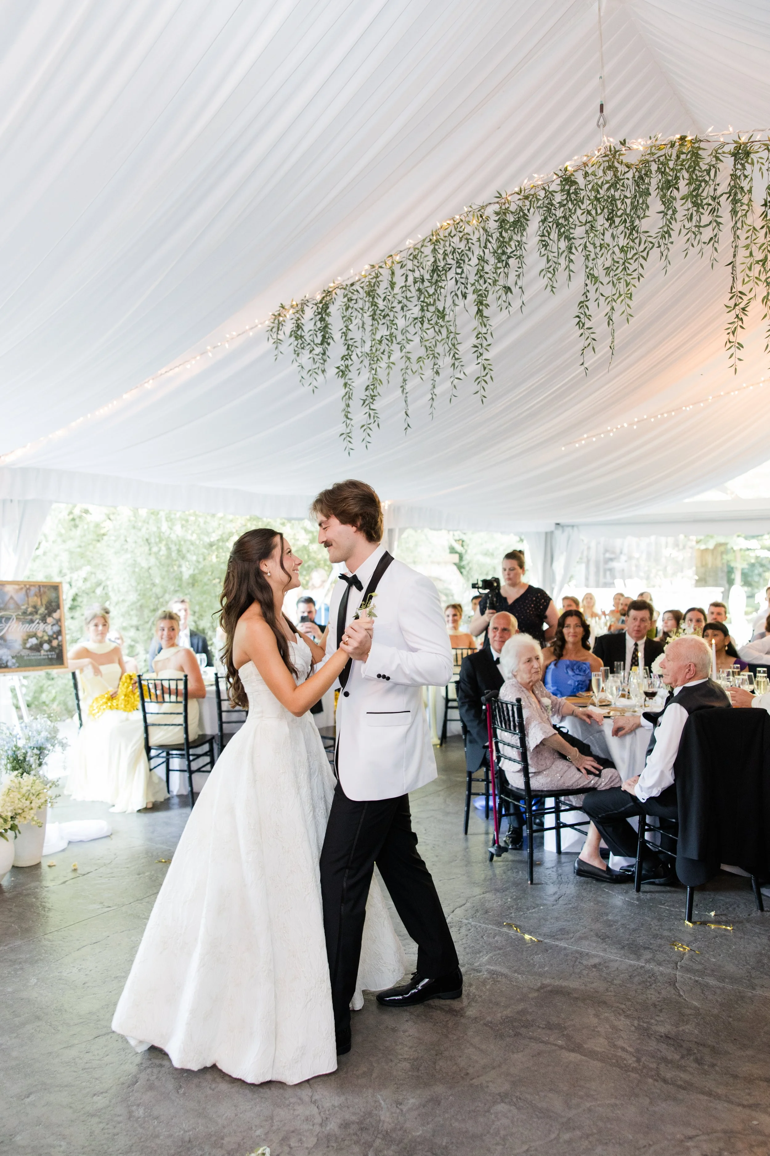 first dance in the garden tent