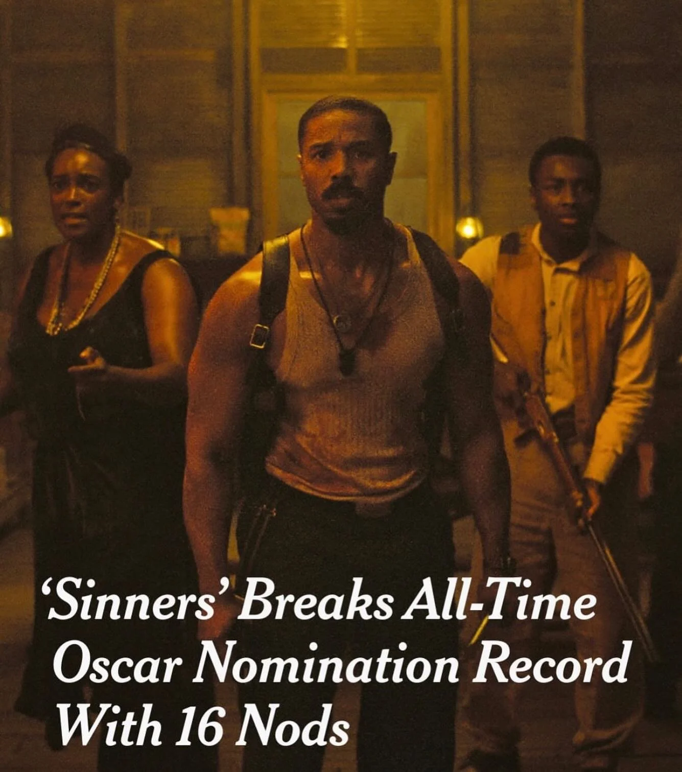 Sinners breaks all-time Oscar Nomination record with 16 nominations across categories. 

#academyawards #oscars #sinners #ryancoogler #fyp 

@nytimes