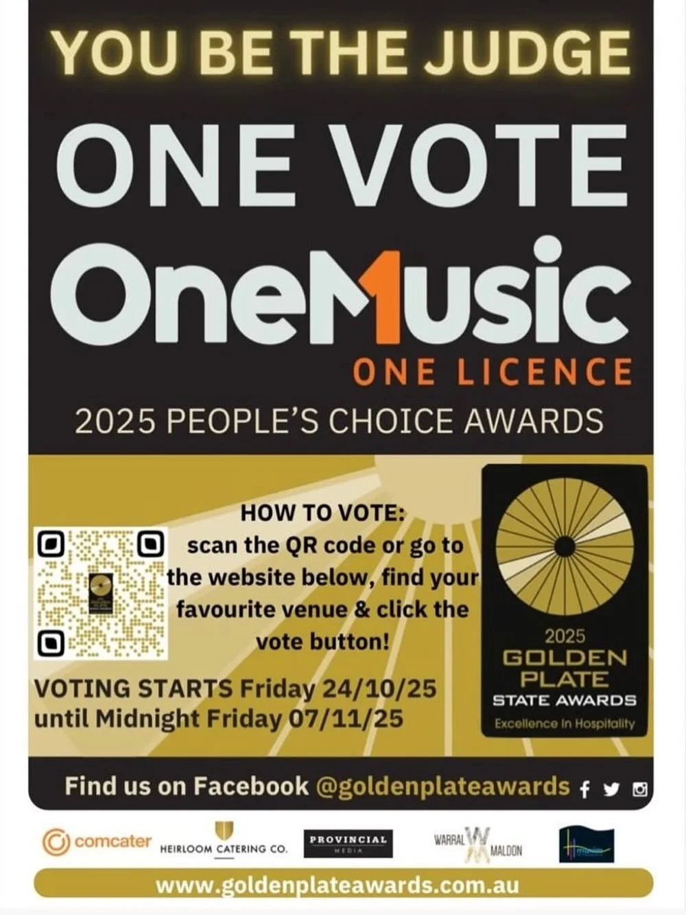 Your fave spot is up for an award! 🥹💛 Vote for us in the People&rsquo;s Choice Golden Plate Awards ✨If we&rsquo;ve ever made your day a little brighter (or your coffee a little better 😉) we&rsquo;d love your vote! ☕💛 follow the QR code or head to