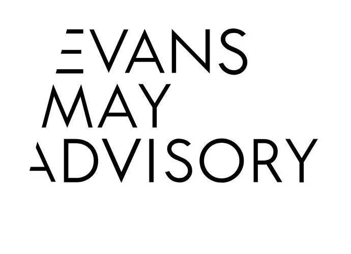 Black text on a white background reads: 'VANS MAY ADVISORY', with some letters distorted or shifted.