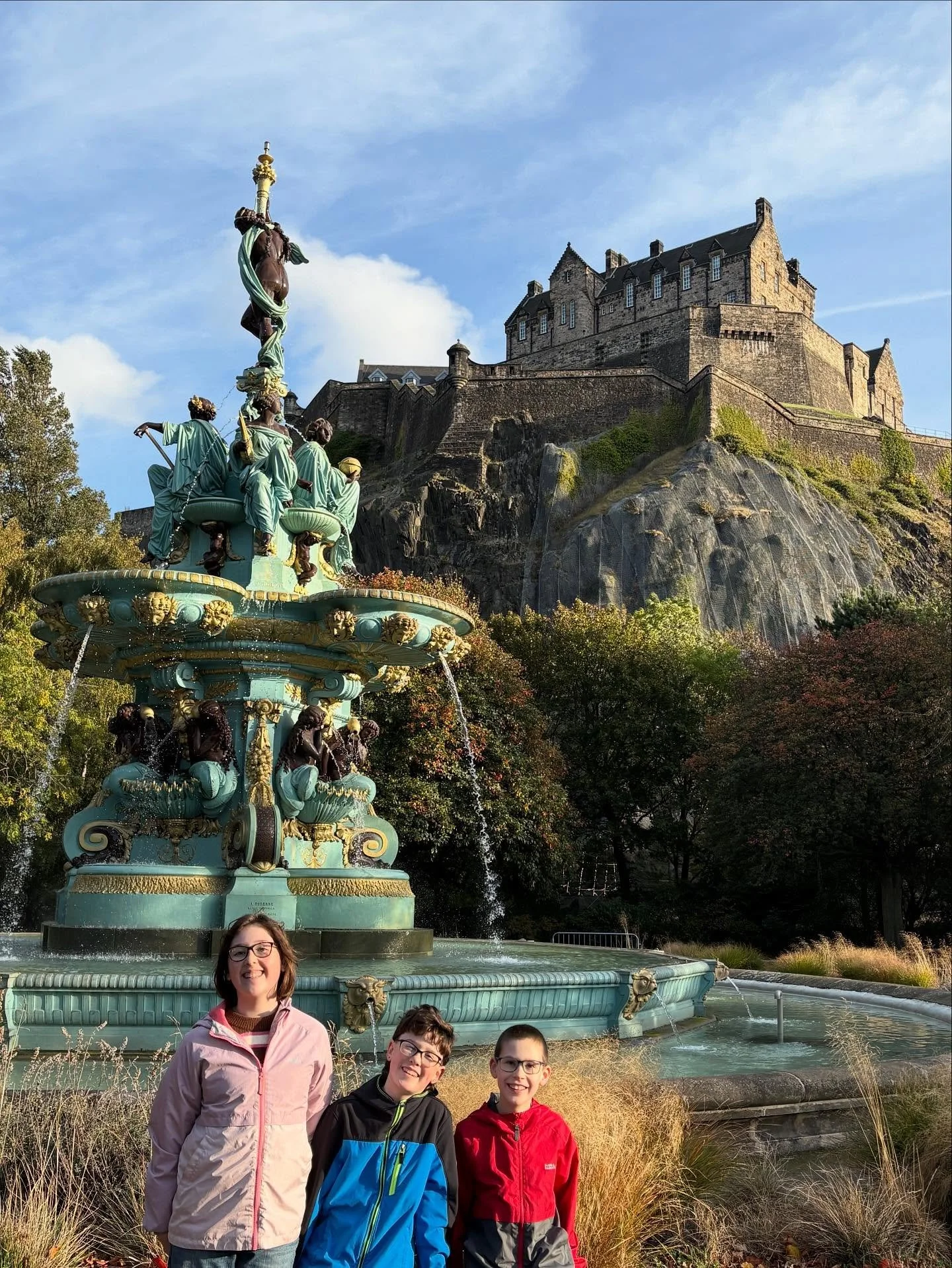 Edinburgh, Scotland Highlights:

Beautiful buildings
Cool statues
Gorgeous views
Castle on the hill
Intricate fountain
Old police boxes
Edinburgh is quickly becoming a favorite city!
Uncle Cabbage statue spotting
Royal Mile
Museum of Children&rsquo;s