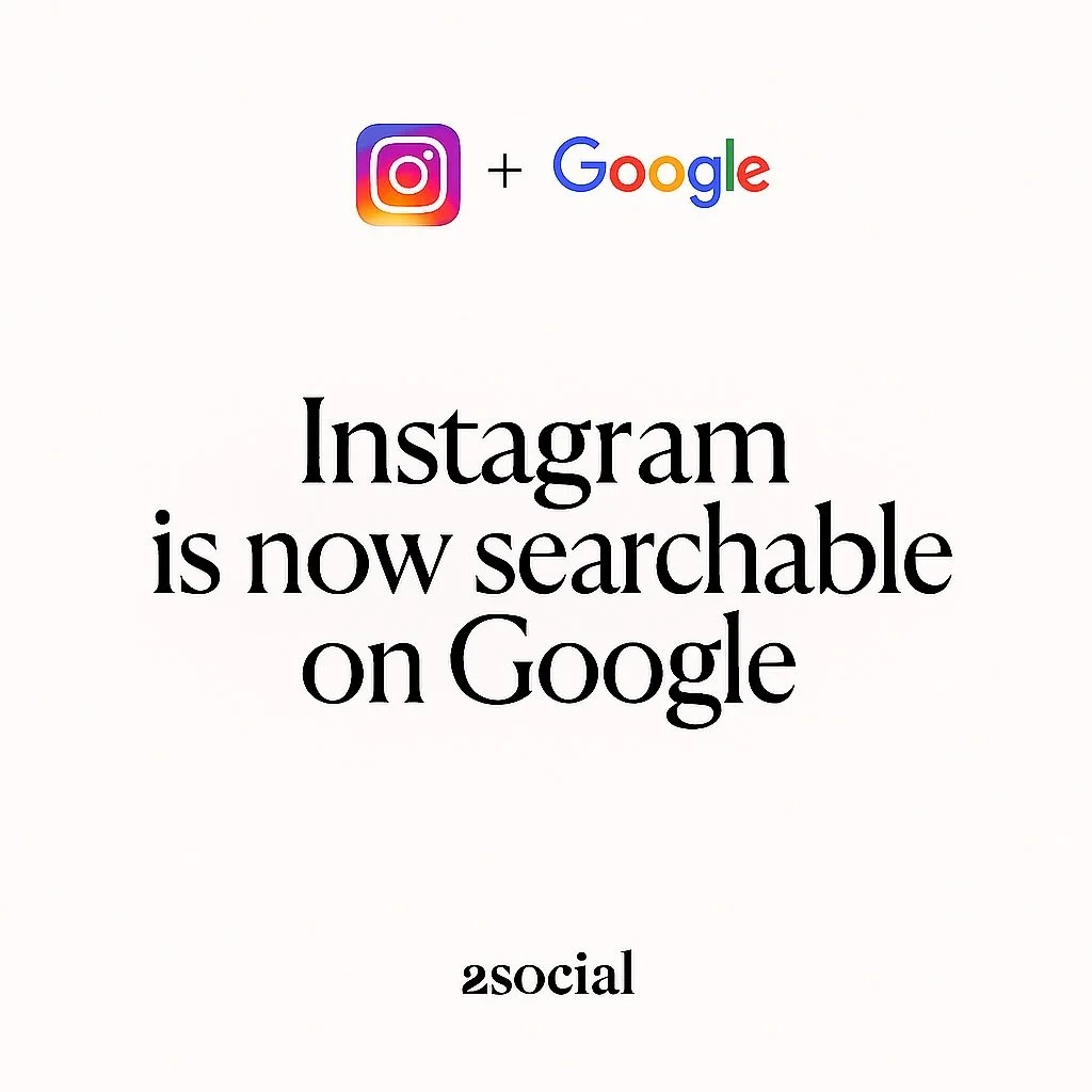 Instagram is now searchable on Google &mdash; which means your content can work harder outside the app too.📲👀
Swipe through to learn what this shift means for brands and how to optimize your IG for visibility beyond the scroll. 

#2socialtips #2Soc