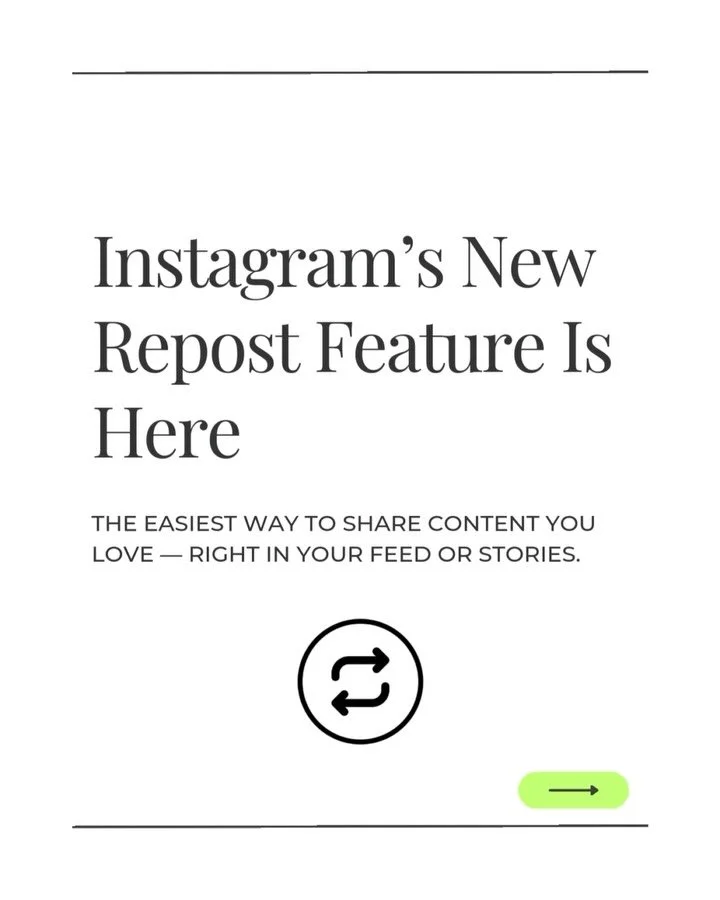 📲 Instagram just made sharing easier than ever. The new repost feature lets you share posts directly to your feed or stories &mdash; no extra apps, no fuss.
From boosting engagement to building community, here&rsquo;s why we love it ❤️

Which post w