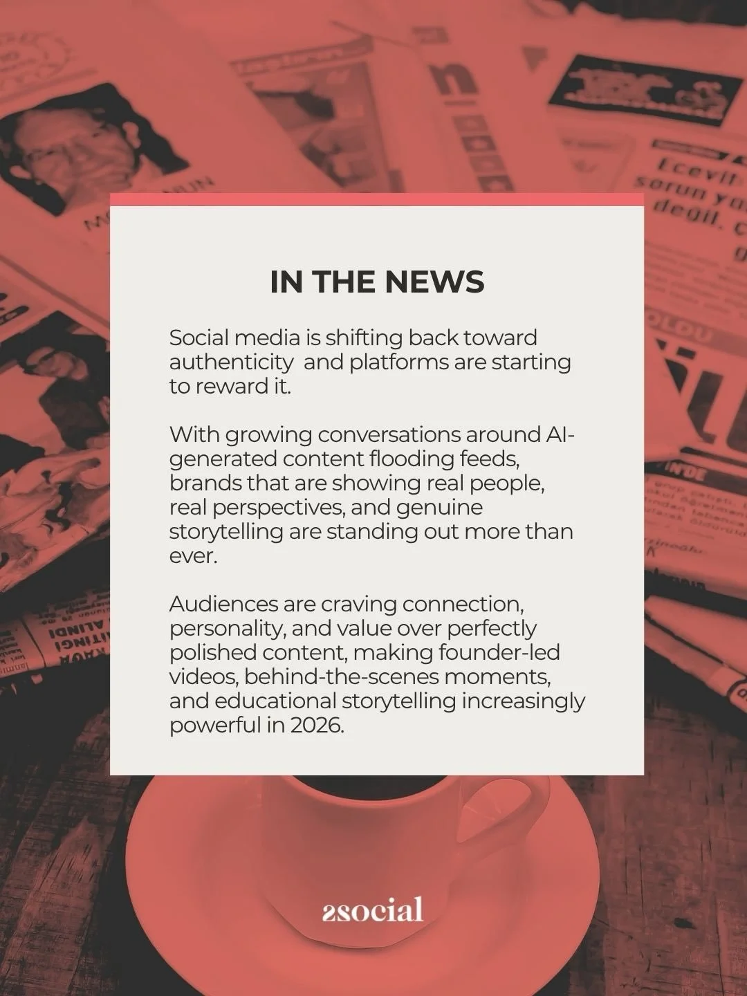 The future of social media isn&rsquo;t perfection, it&rsquo;s authenticity. 

With users spending over 50% of their time on Instagram engaging with video content, the brands creating real connection, valuable content, and human first storytelling are