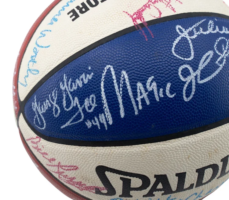 Hall of Famers & Stars Signed Basketball With Wilt, Russell, Big O, Dr. J, Mikan & More