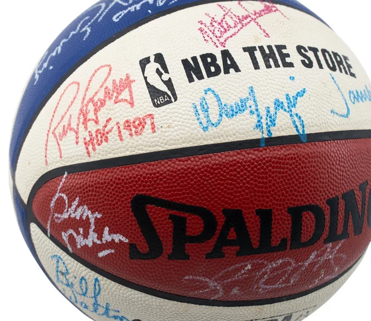 Hall of Famers & Stars Signed Basketball With Wilt, Russell, Big O, Dr. J, Mikan & More