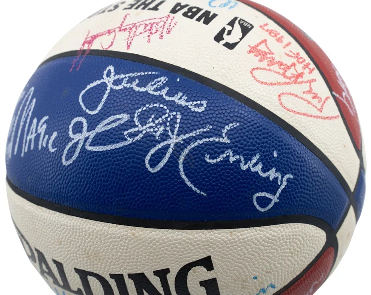 Hall of Famers & Stars Signed Basketball With Wilt, Russell, Big O, Dr. J, Mikan & More
