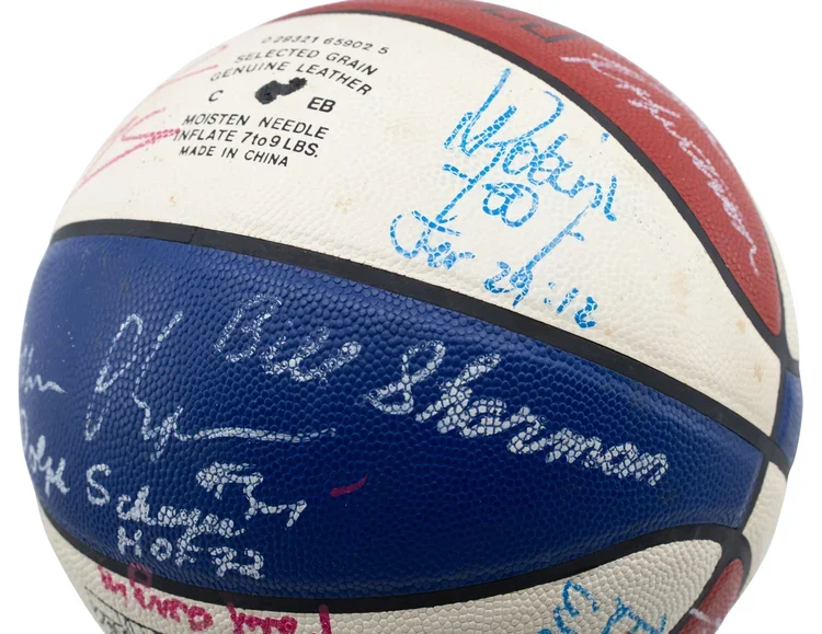 Hall of Famers & Stars Signed Basketball With Wilt, Russell, Big O, Dr. J, Mikan & More