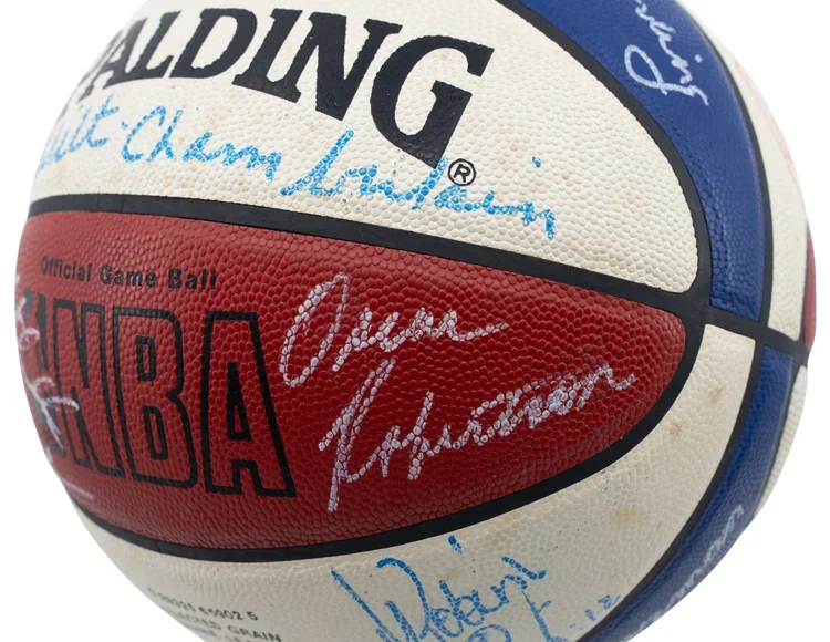 Hall of Famers & Stars Signed Basketball With Wilt, Russell, Big O, Dr. J, Mikan & More