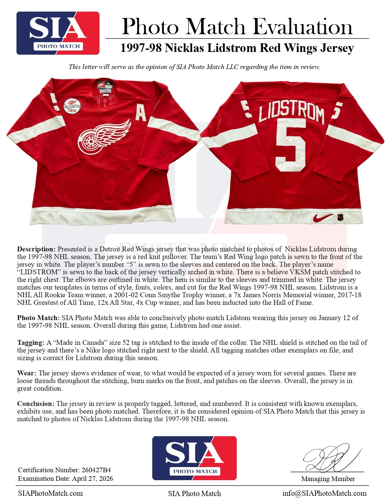 Nicklas Lidstrom