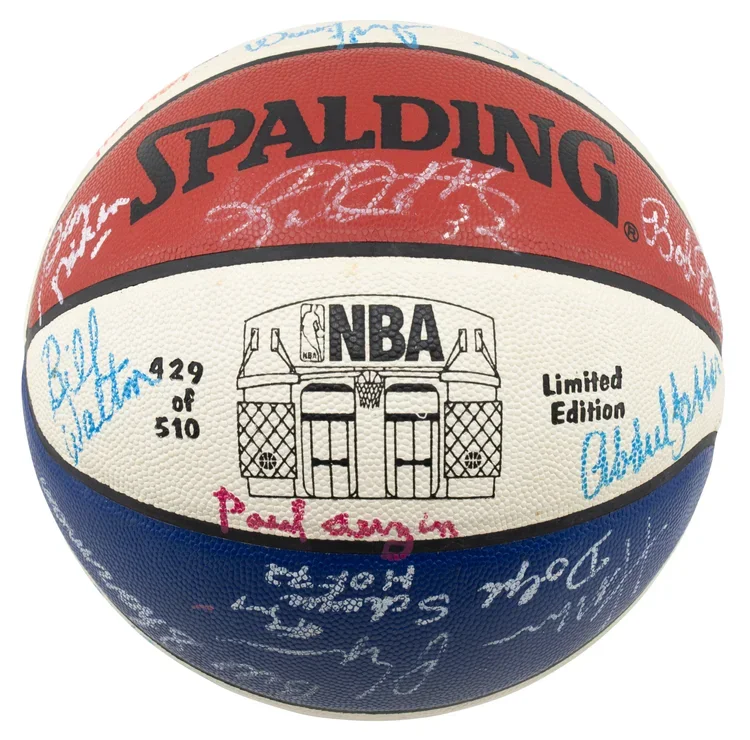 Hall of Famers & Stars Signed Basketball With Wilt, Russell, Big O, Dr. J, Mikan & More