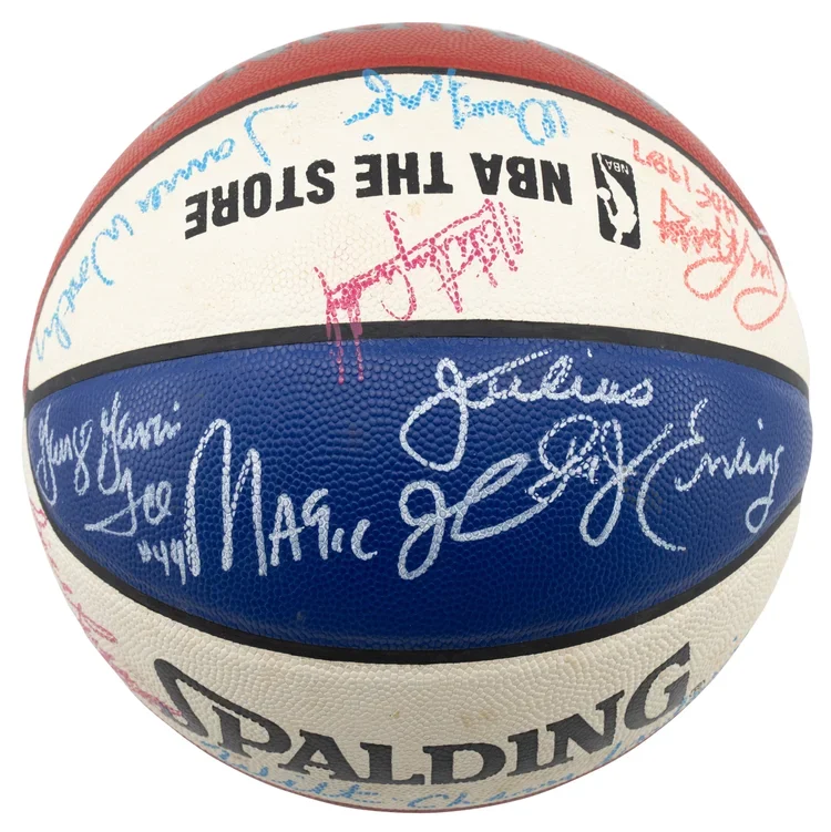 Hall of Famers & Stars Signed Basketball With Wilt, Russell, Big O, Dr. J, Mikan & More