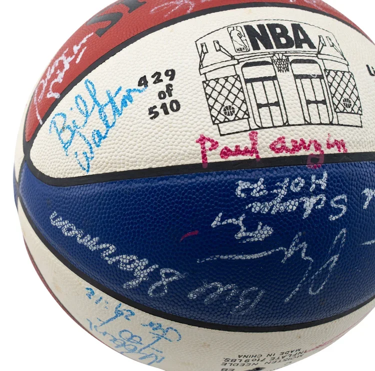 Hall of Famers & Stars Signed Basketball With Wilt, Russell, Big O, Dr. J, Mikan & More