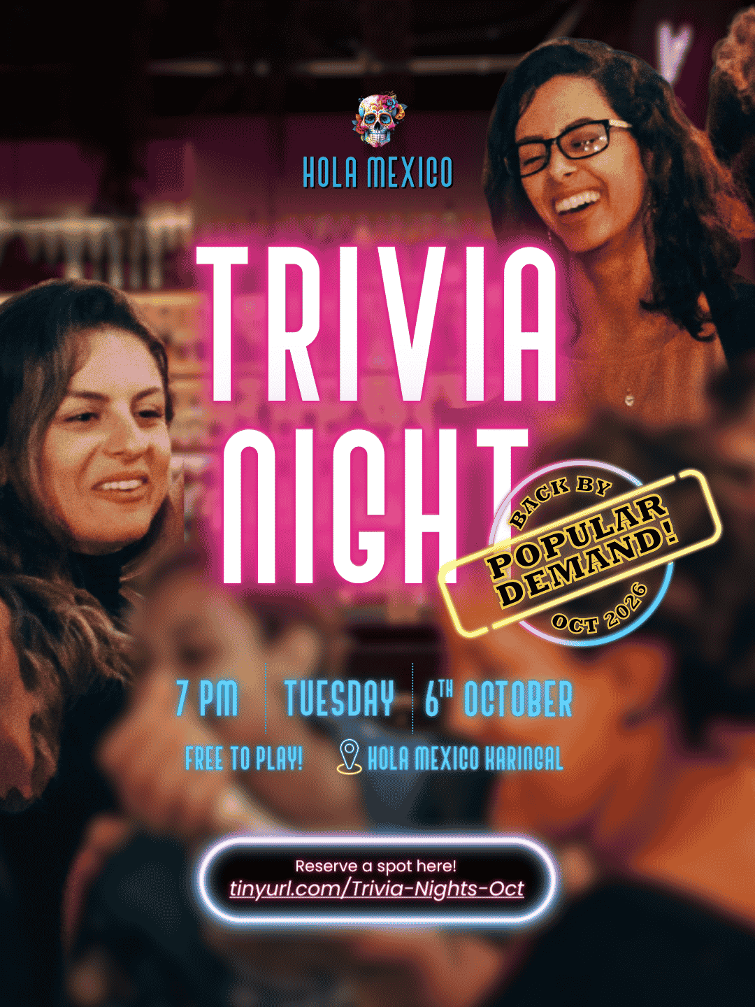 Hola Mexico event - Free Trivia Nights October 2026