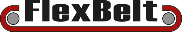 Logo med teksten 'FlexBelt' og en rød og sort design.