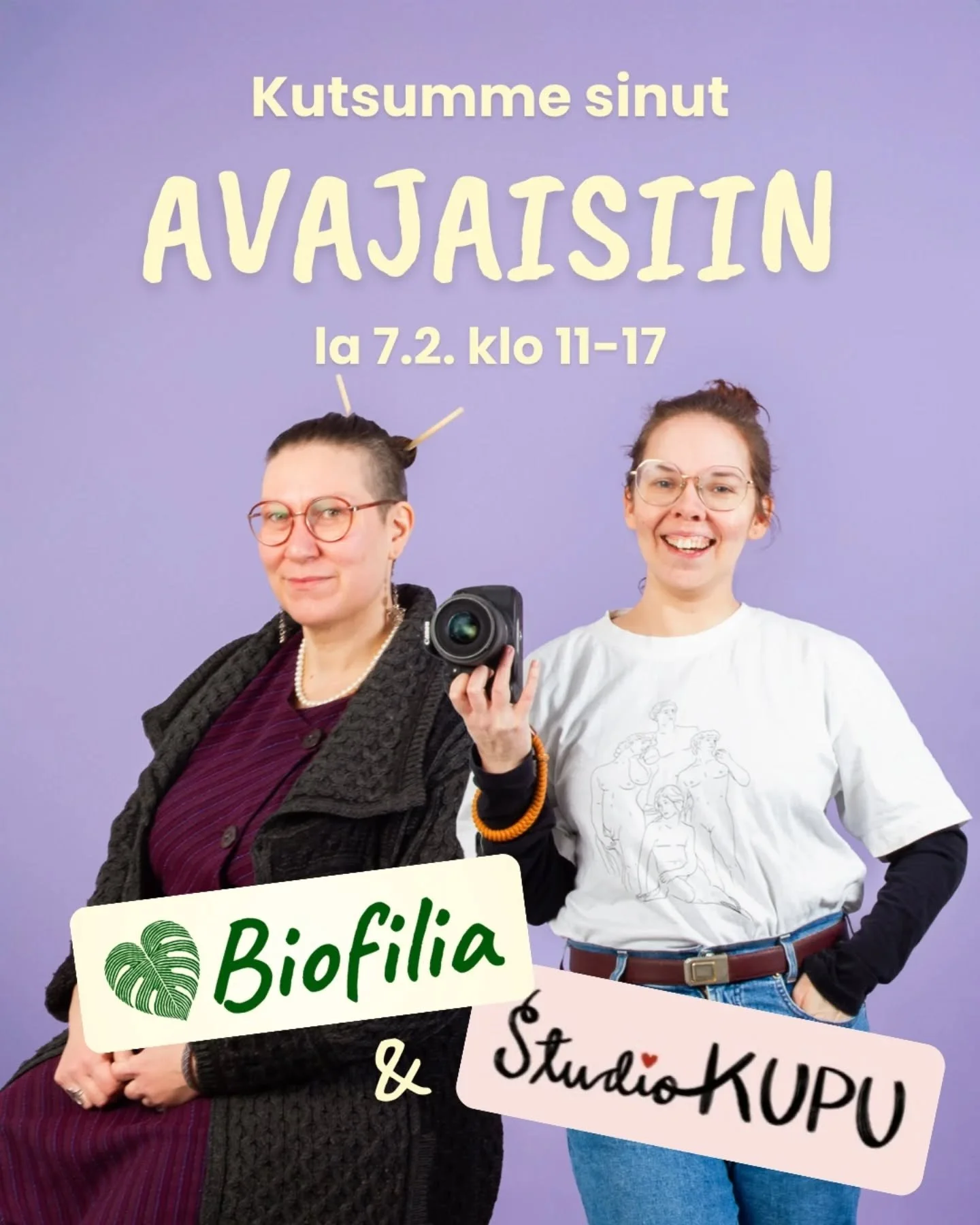 Tule juhlimaan kansamme! 🥳

Luvassa on lauantai t&auml;ynn&auml; kivaa puuhaa:

💚 Kasvipuuhap&ouml;yd&auml;n &auml;&auml;rell&auml; voit askarella oma tekokasvi taikka istuttaa pienenpieni sammalterraario (ota oma purkki mukaan)
➡️ n&auml;m&auml; a