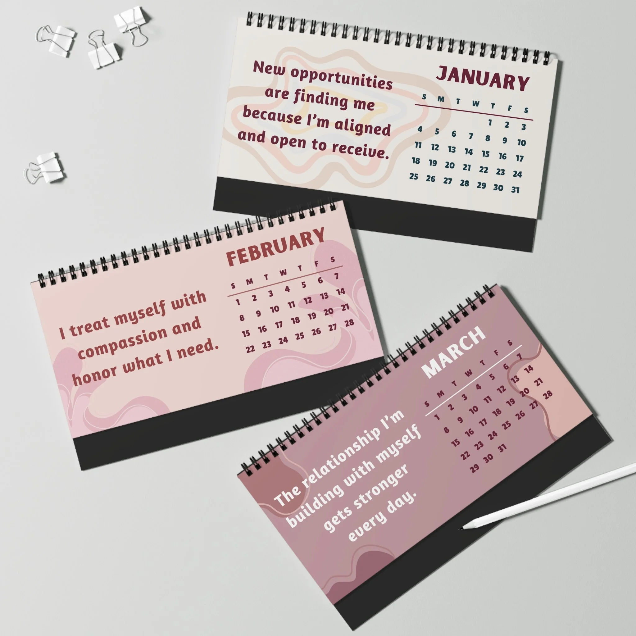 2026 Affirmation Calendar | The Mindful Year