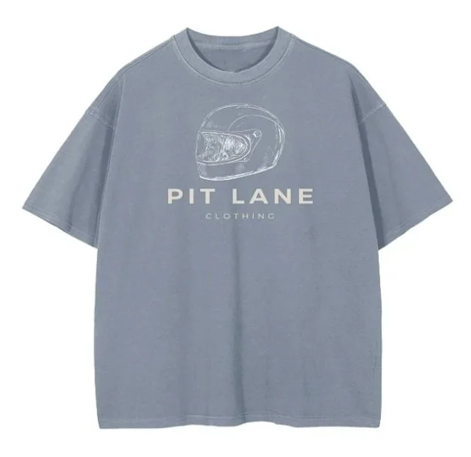 Pit Lane Clothing:  Streetwear Heavyweight T-Shirt - Retro racer