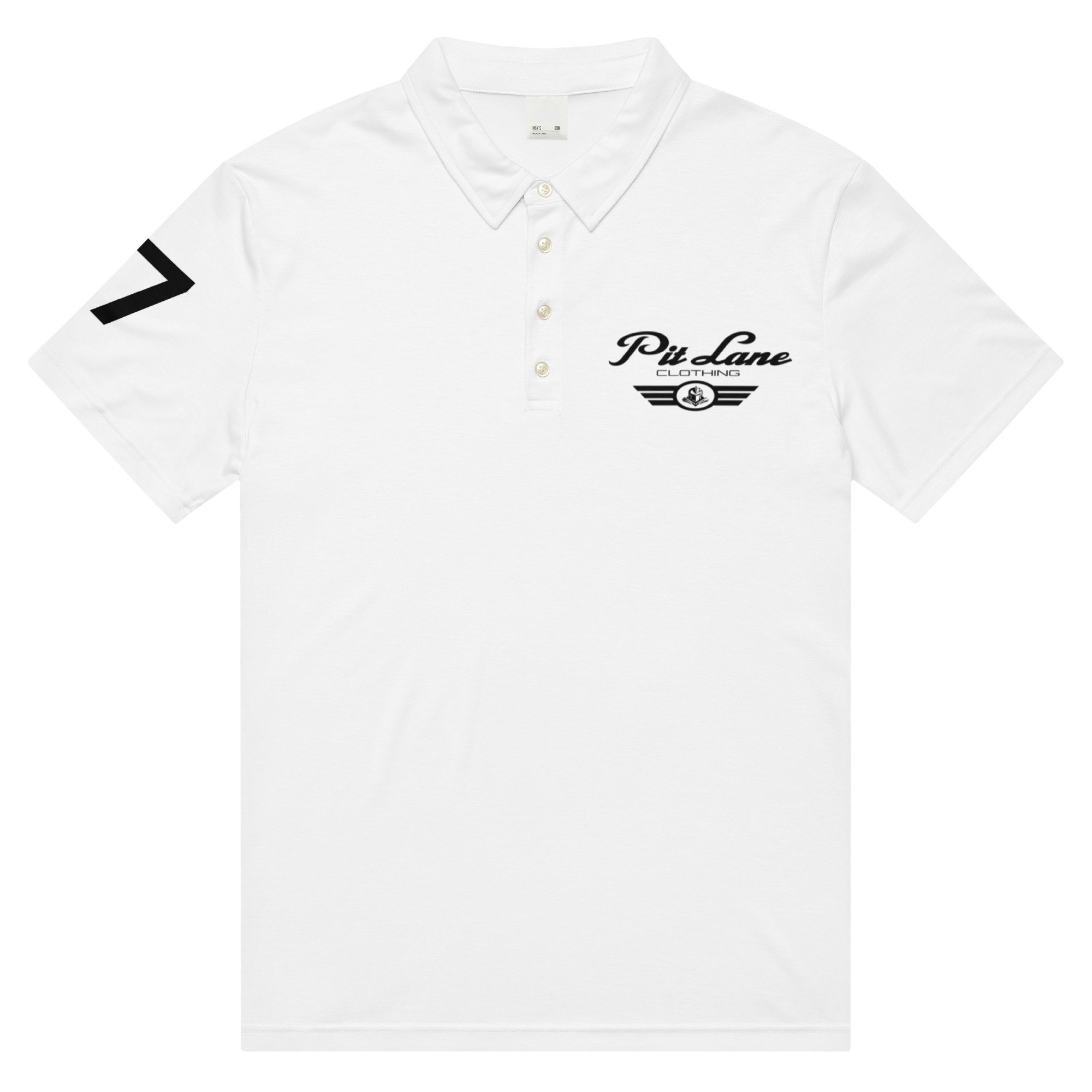 Pit Lane Clothing: Premium Paddock Club Polo - White