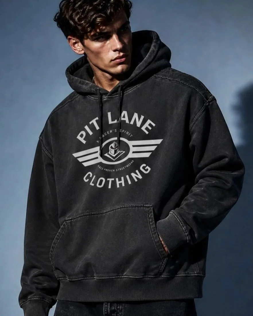 PLC - HEAVYWEIGHT SNOW WASHED RAW EDGE HOODIE