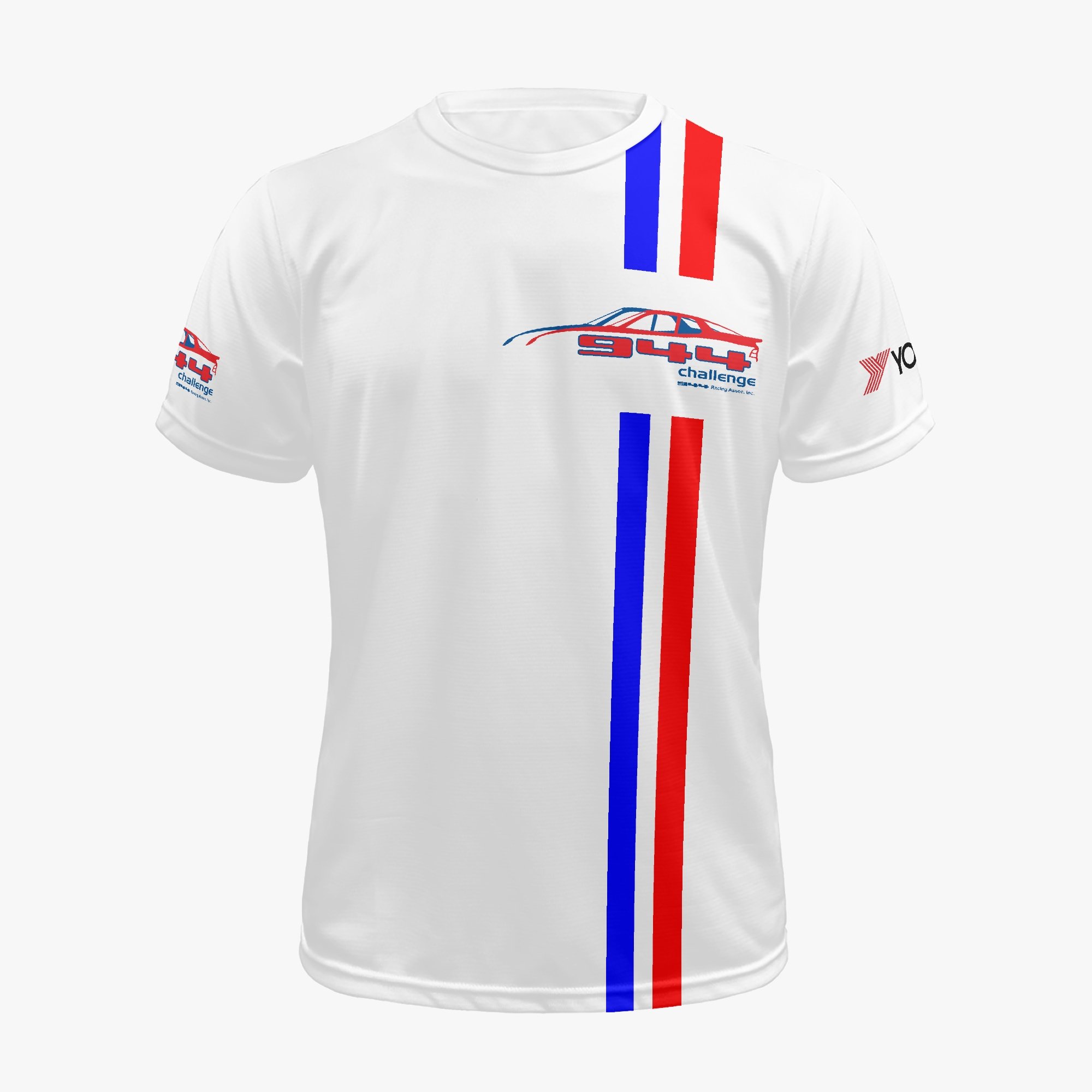944 Challenge Series Official Moisture wicking Activewear Tee - 'Le Mans' - white