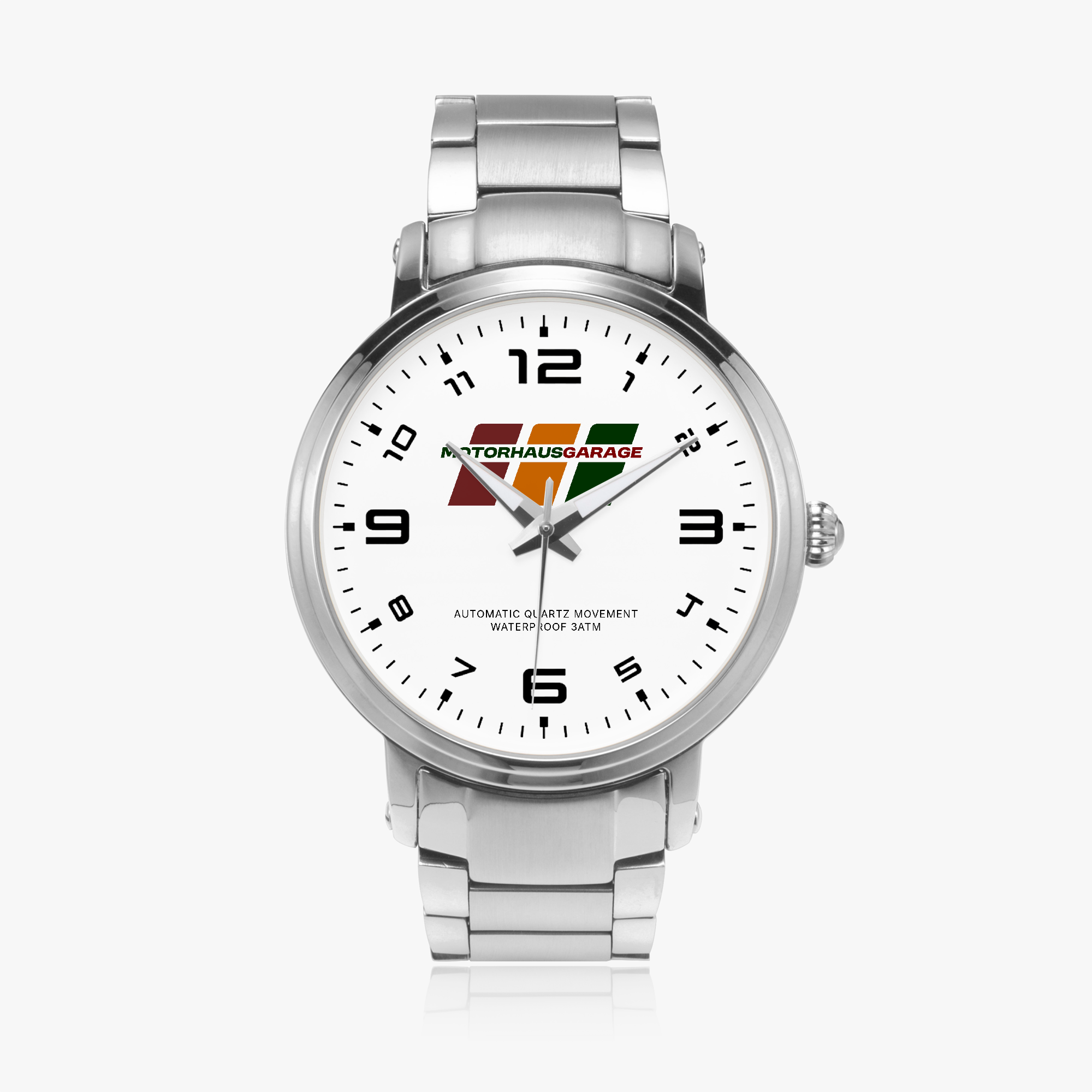 MotorhausGarage  'Blade' stainless steel watch - Silver metal band 2