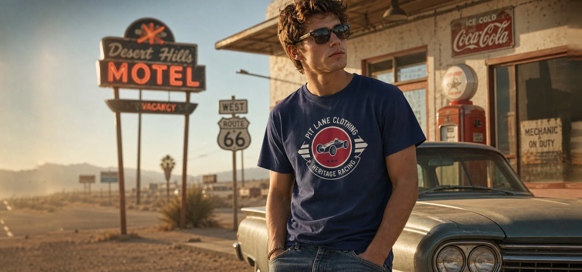 Pit Lane Clothing: Pure Cotton 'Heritage' Series Heavyweight T-Shirt