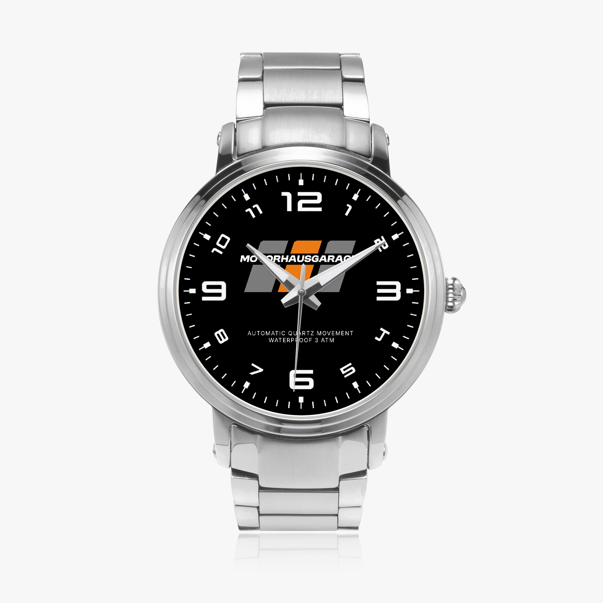 MotorhausGarage  'Blade' stainless steel watch - Silver metal band
