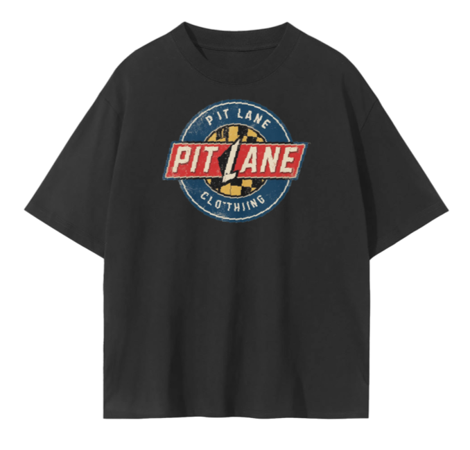 Pit Lane Clothing: Streetwear Heavyweight T-Shirt - Vintage Oil - carbon