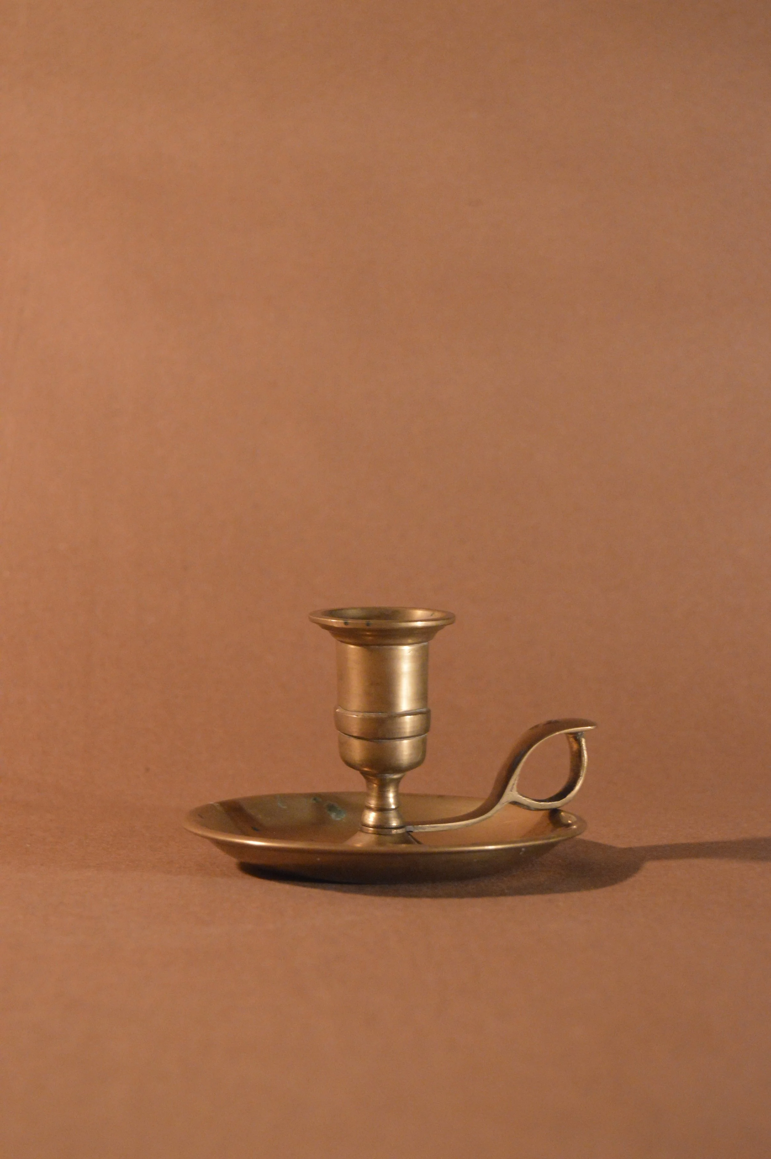 Vintage Brass Chamberstick Candleholder