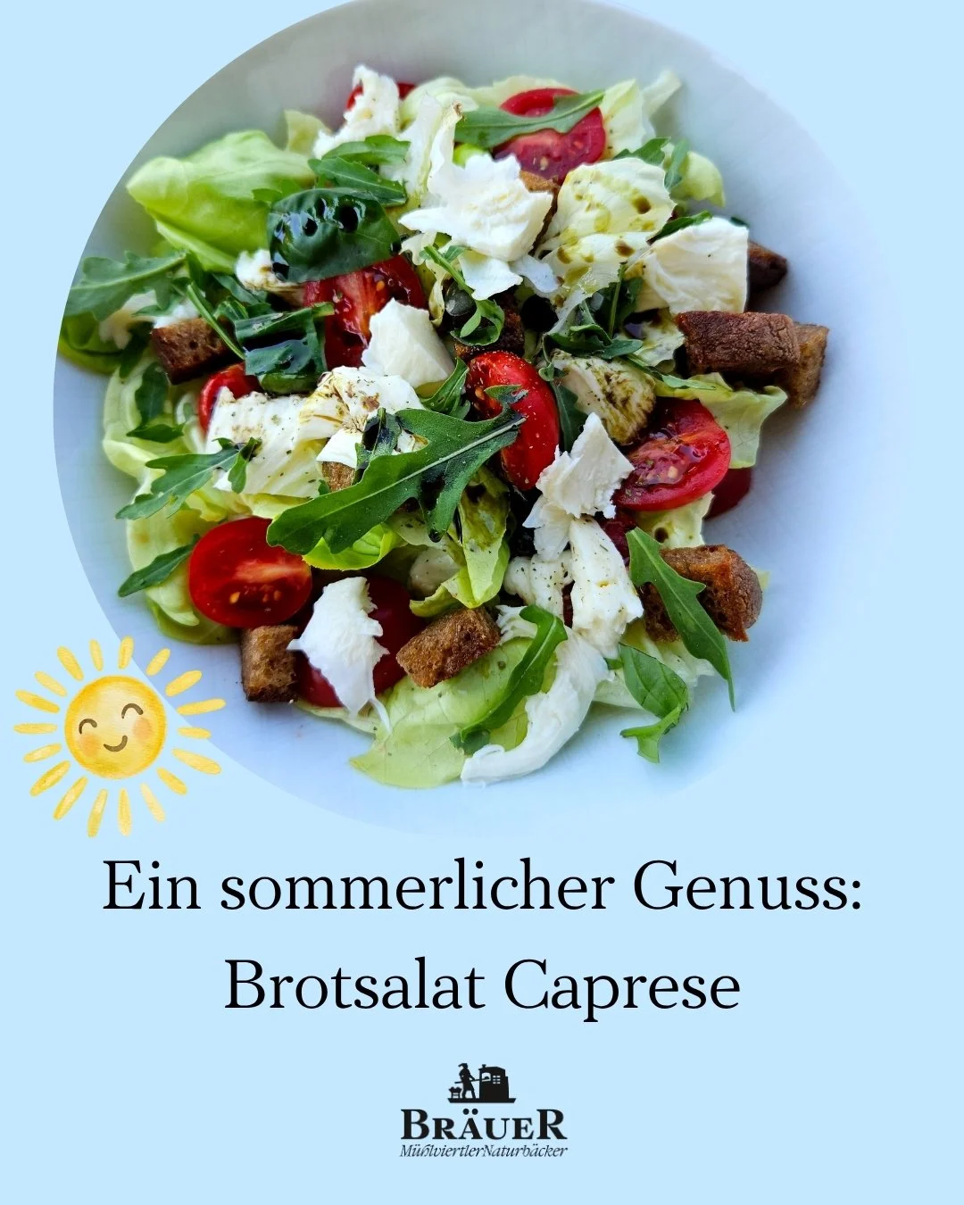 🍅🥖 Rezeptidee: Brotsalat Caprese &ndash; ein sommerlicher Genuss! 🥗🌞

Den italienischen Tomaten-Mozzarella-Klassiker Caprese kennt ihr bestimmt alle, oder? Warum nicht etwas aufpeppen und einen richtig guten Sommersalat genie&szlig;en?

Dabei k&o