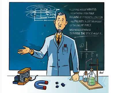 un prof devant un tableau