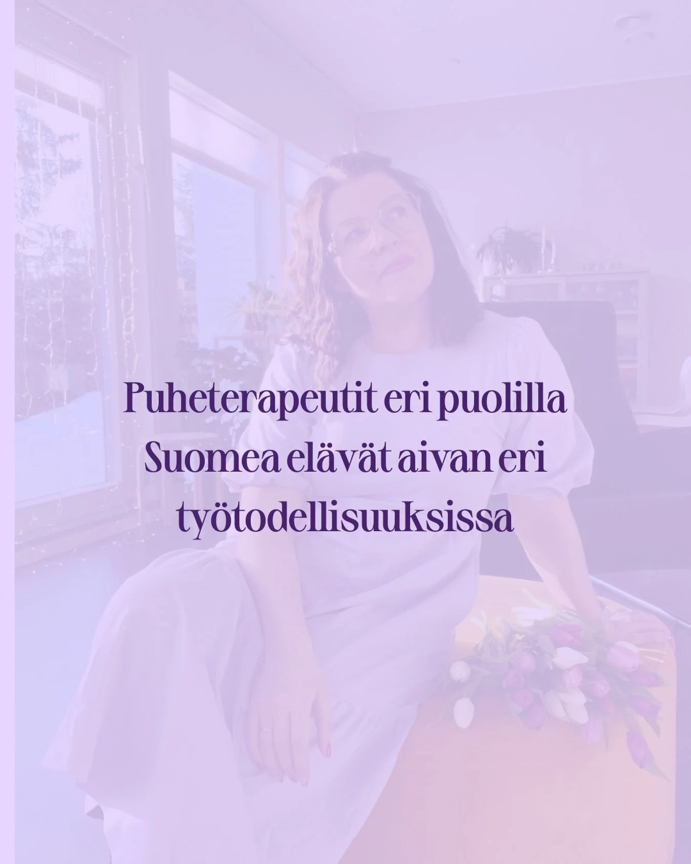 Puheterapeutit eri puolilla Suomea el&auml;v&auml;t ihan eri ty&ouml;todellisuuksissa. 

On seutuja, kuten meill&auml; Pirkanmaalla, jossa asiakkaita riitt&auml;&auml; viel&auml; kohtalaisen hyvin. Ei ole akuuttia huolta uuden asiakkaan saamisesta. E