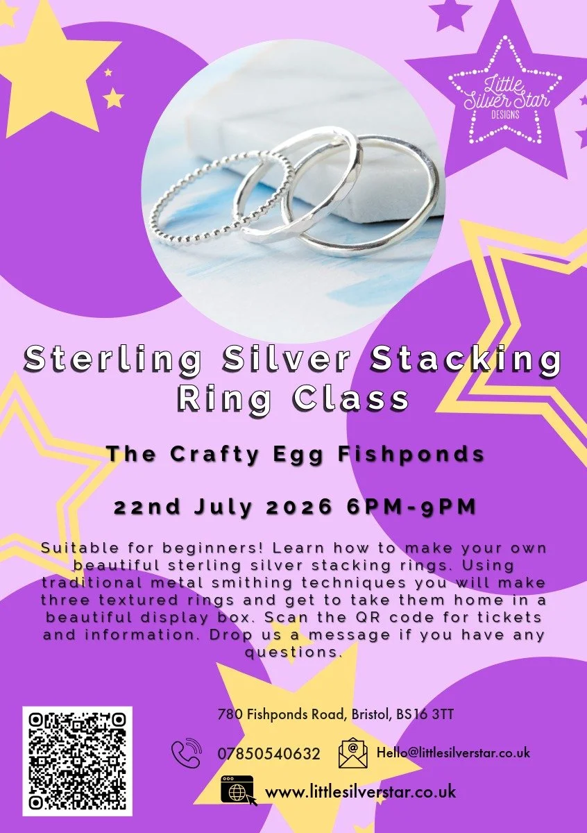 Sterling Silver 3 Stacking Ring Class