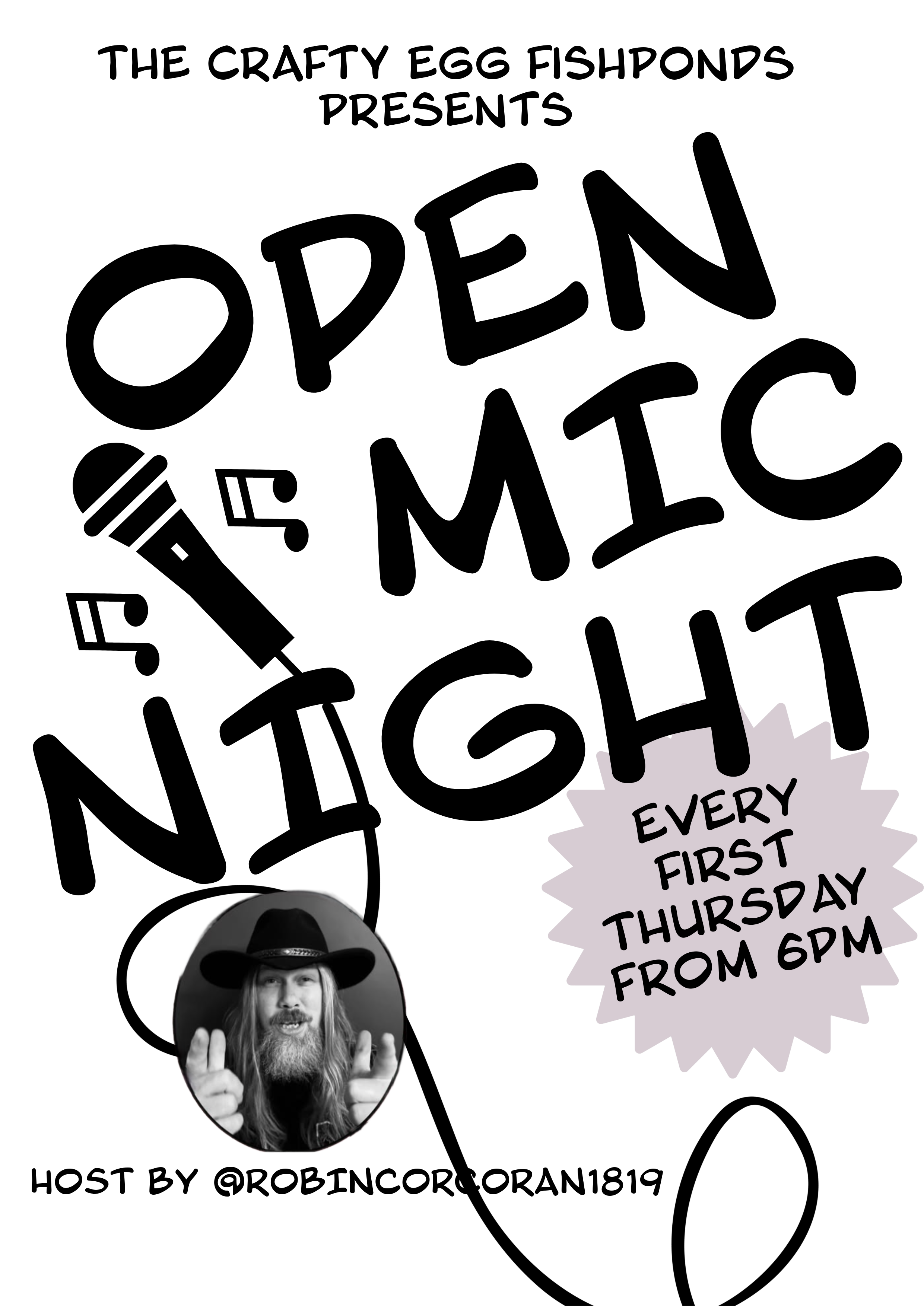🎤 Open Mic at The Crafty Egg — Hosted by Robin 
