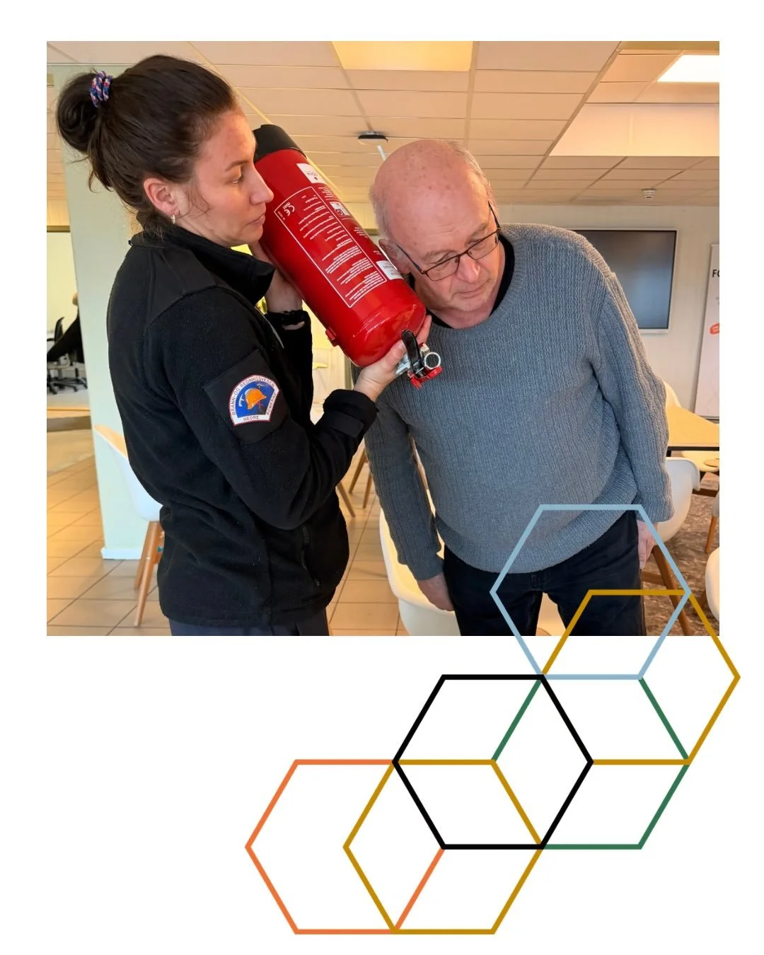 Vi tar HMS og brannsikkerhet p&aring; alvor. 
Takk til Mari fra Nedre Romerike Brann- og Redningsvesen @nrbrann som holdt et informativt innlegg. Vi l&aelig;rte alle noe nytt og ble observante p&aring; hvor vi har n&oslash;dvendig utstyr her p&aring;