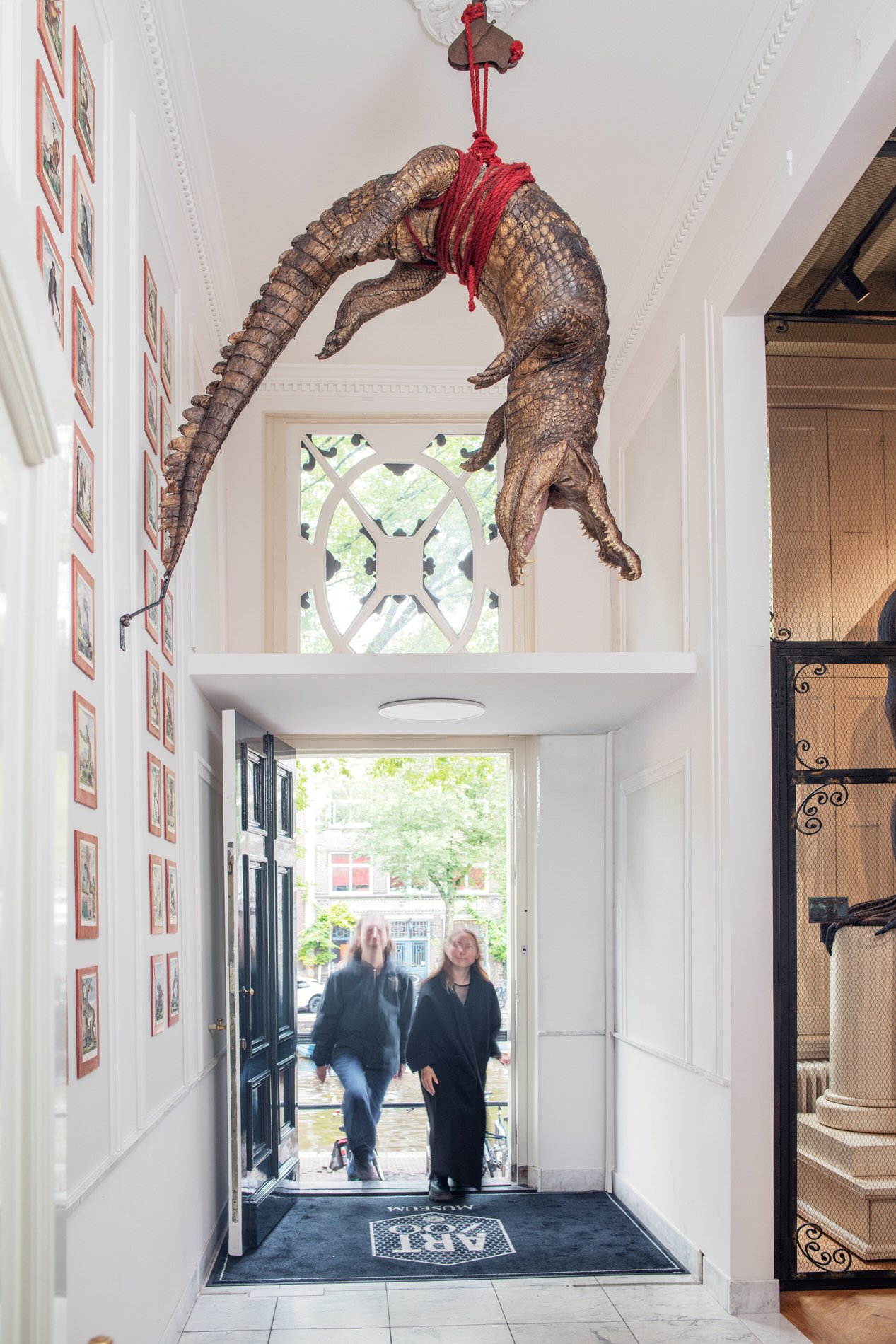 A crocodile greets visitors at the entrance to the museum. Photo: © Tim Mintiens