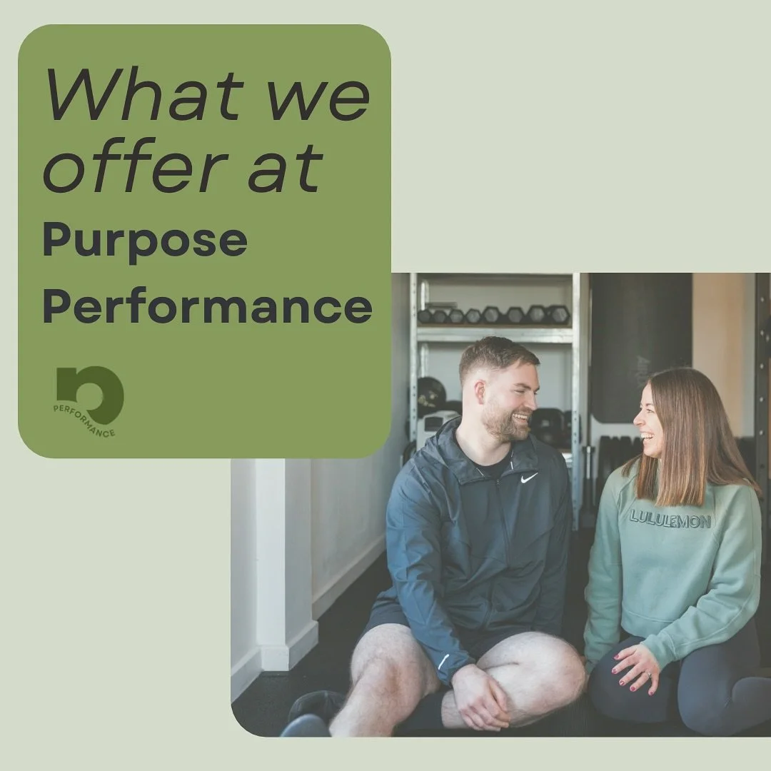 What we offer at @purpose_performance ➡️➡️➡️

▪️1:1 Personal Training 
▪️Online Coaching 
▪️Monthly online Programming 
▪️Pre &amp; Postnatal Programming 
▪️Pelvic Floor Program 

We want to help you feel your best in 2025. Click the link in our bio 