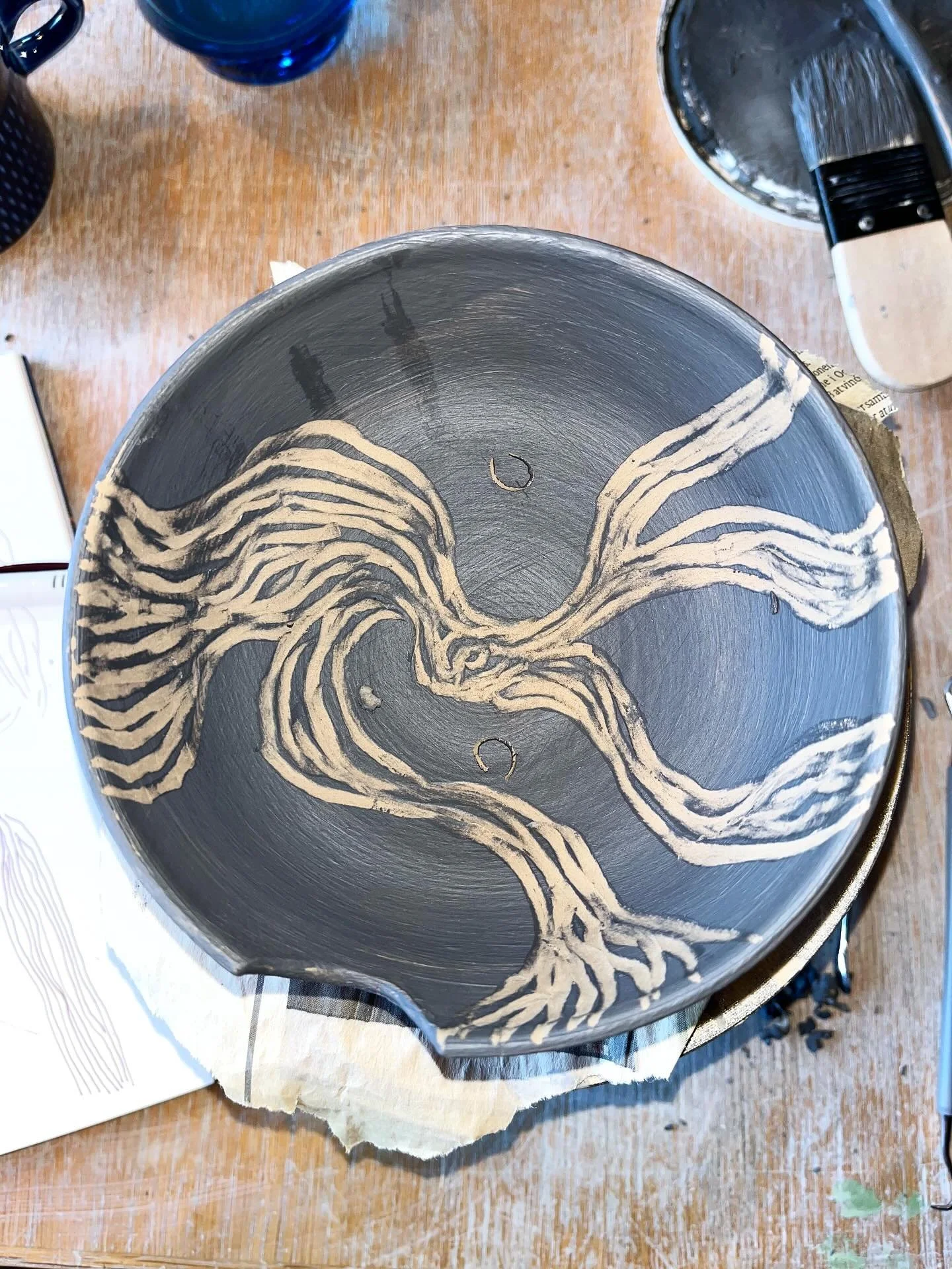 Har regnet p&aring; keramik i dag ☺️ gl&aelig;der mig til at se resultaterne efter forgl&oslash;dning 🙏🏻