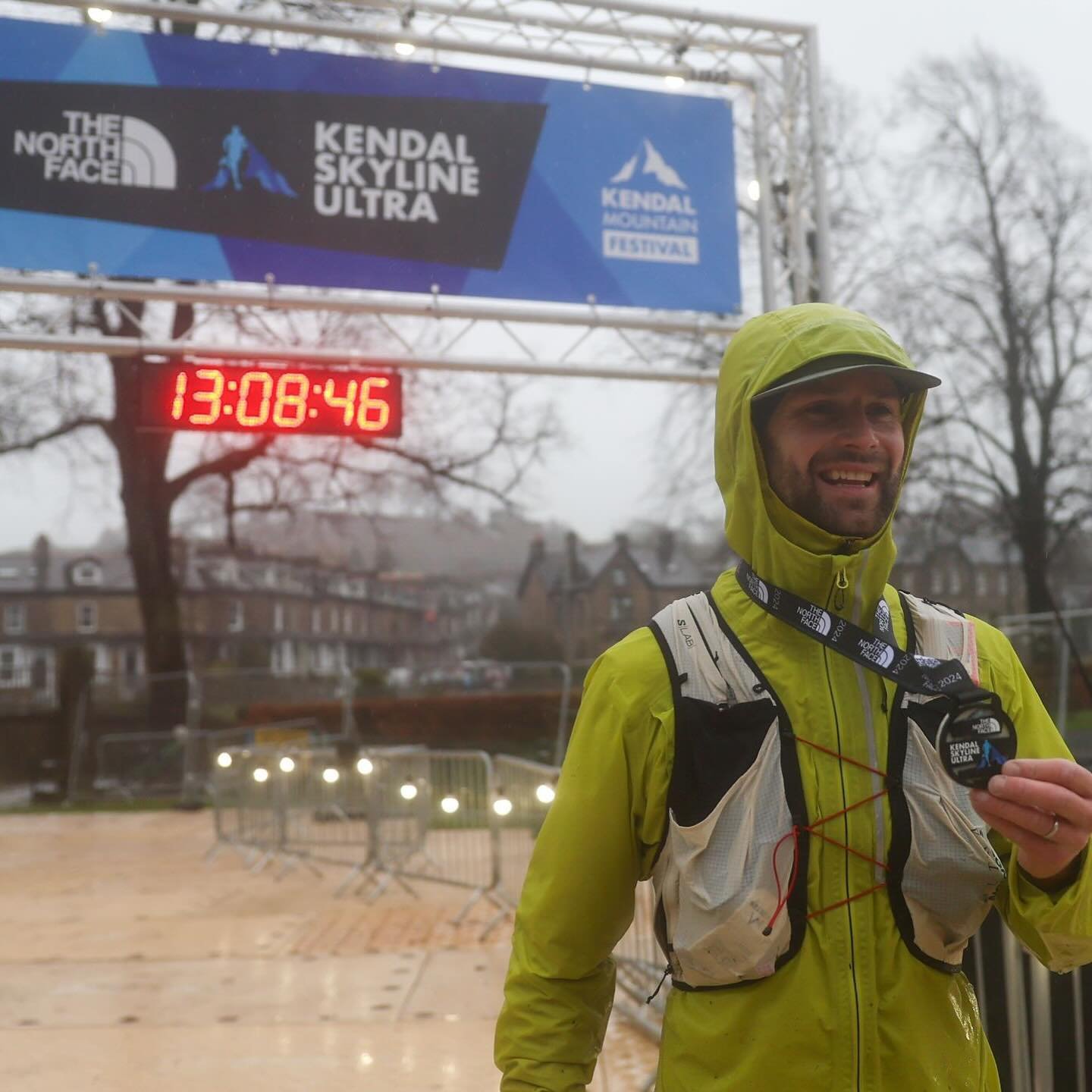 The male podium for the inaugural THE NORTH FACE Kendal Skyline Ultra is complete! The guys battled driving rain, muddy conditions and howling winds, finishing the 50km feat in just over 4 hours. 

Nigel Hockin setting an incredible course record of 