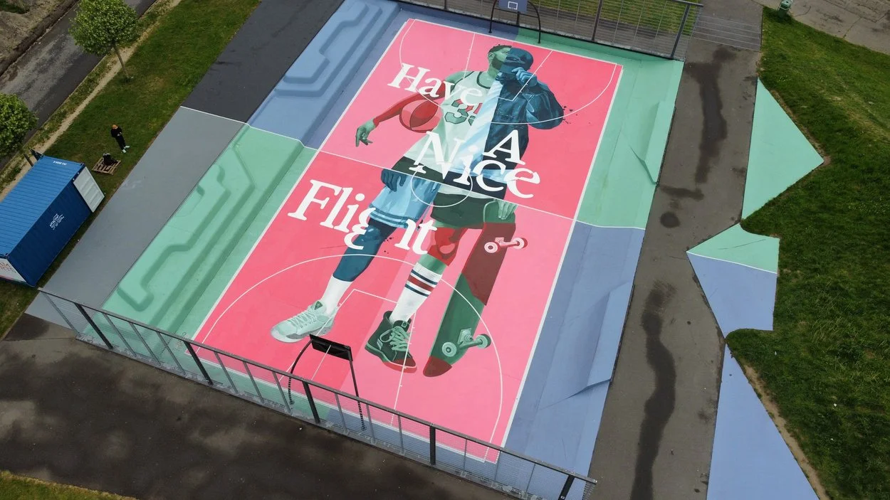 Kunst på gaden og kunst i det offentlige rum brugt til sport og kultur