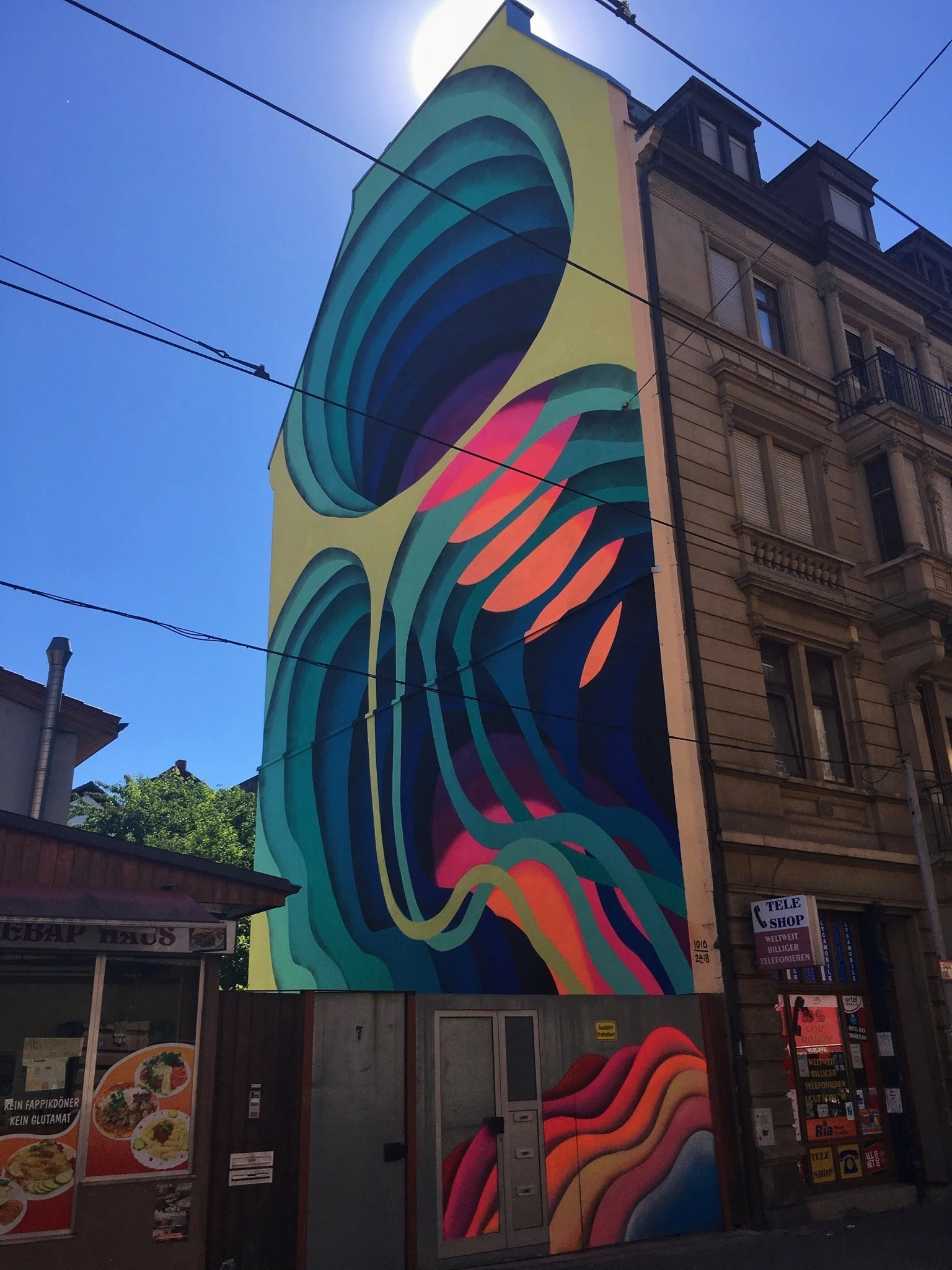 1010 gavlmaleri med 3d effekt. Urban art