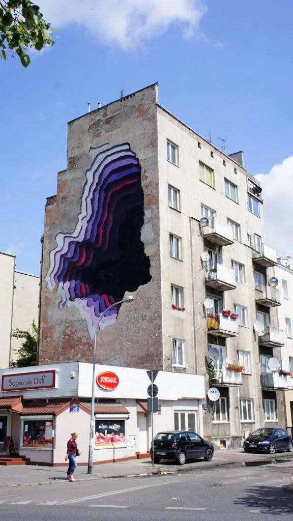 Kunstudsmykning af gavl med urban art kunstner